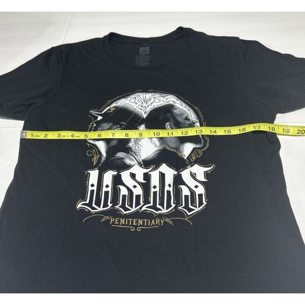 WWE Authentic The Usos Penitentiary Graphic Black T-Shirt Men's Size XXL Tee - Picture 4 of 6